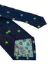 navy mens tie with camping tent design